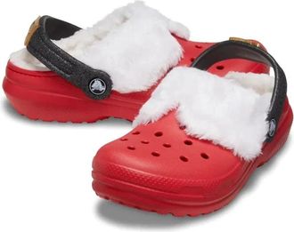 Crocs Classic Lined Santa 210933-6WE Clogs Red White Casual Shoes KFC720