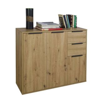 Composad Mobile Multiuso Tre Ante + Due Cassetti Linea espresso Cm.106 X 35,4 X H. 86,9 - Bianco Laccato
