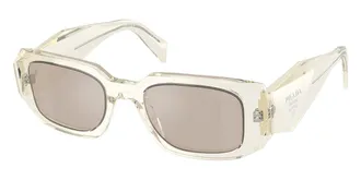 Prada Iveory Mirror Silver Rectangular Ladies Sunglasses PR 17WS 19X30N 49