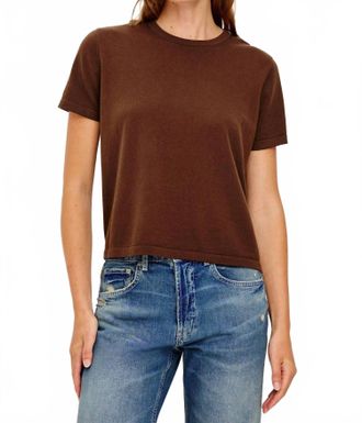 Rails Cotton Cashmere T-Shirt In Espresso