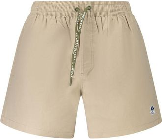 North Sails Mens Swim Trunks Drawstring Waist - Tan Nylon - Size X-Large