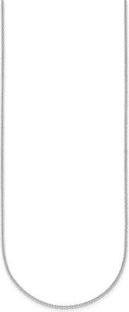 Diamond2Deal 18K White Gold Rhodium-plated Polished 1.5mm Solid Cable Chain Necklace