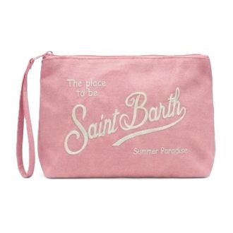 MC2 Saint Barth Clutches, female, Pink, Size: ONE SIZE Aline Canvas Pochette