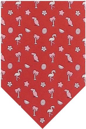Ferragamo Red Graphic Pattern Tie