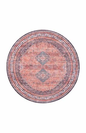 Jonathan Y Designs Dalyan Geometric Medallions Machine-Washable Area Rug in Terra/navy-Round at Nordstrom, Size 5Ft 0In X 8Ft 0In