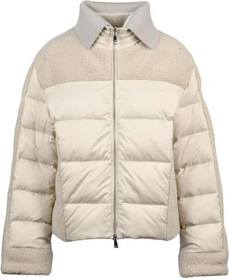 Add Giubbotto Down Jacket - Dames - Gewatteerde jassen - Beige - L - Leer - Jassen