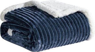 Luxury Home Oversized Corduroy Sherpa Reversible Blanket