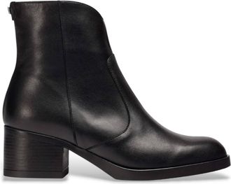Wonders Womens Leather Ankle Boots In Black