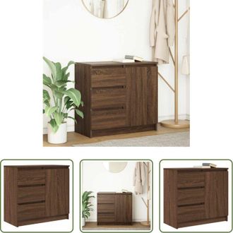 vidaXL Credenza in legno tecnico - Credenza con Cassetto Rovere Marrone 71x35x65 cm in Truciolato