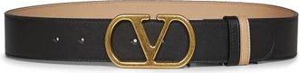 Valentino Garavani Reversible VLogo Signature Riem - Dames - Riemen - Zwart - 80 CM - Leer - Accessoires
