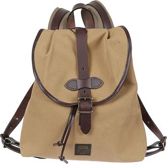 Filson Gewaxt Katoenen Trekkoord Rugzak - Dames - Rugzakken - Bruin - ONE Size - Katoen - Tassen