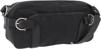 Ferragamo Pre-owned Canvas Schoudertas - Dames - Vintage Schoudertas - Zwart - ONE Size - Vintage
