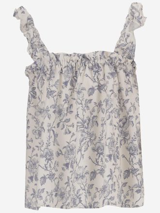 Babe & Tess Girls Linen-Blend Tank Top, Multicolour Blouses And Shirts