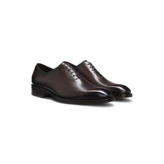 BOSS Italian-made Oxford shoes in burnished leather