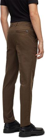 HUGO BOSS Mens Kane Solid Patterned Straight Trousers in Green - Size 38W/32L