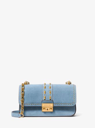 Michael Kors Tribeca Small Studded Suede Shoulder Bag