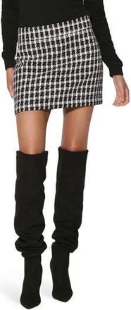 Walter Baker Daria Check Tweed Miniskirt in Domino Tweed at Nordstrom Rack, Size 10