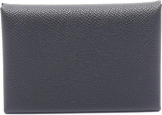 Hermès Black Epsom Leather Coin Purse/Coin Case (Pre-Owned)