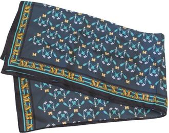 Max Mara Max Mara Green Printed Silk Scarf