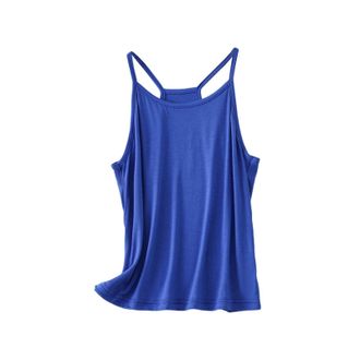 Generic Womens V Neck Cam Is Ol E Tank Top Spaghetti Strap Racerback Cam Is Blouse Shirt Little Girl (Blue, XXL)