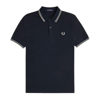 Fred Perry Hombre, Camisetas, Azul, Talla: L