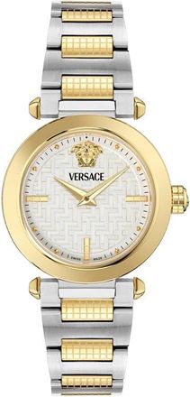 Versace Greek Bracelet Watch, 35mm in White/Two Tone at Nordstrom