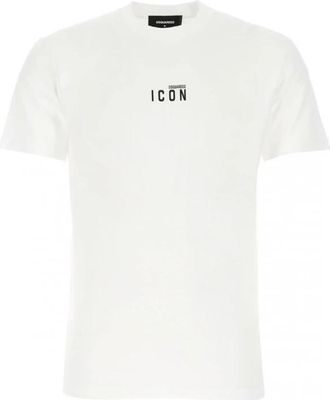 Dsquared2 Cotton Tee - Heren - T-shirts - Wit - S - Katoen - Tops