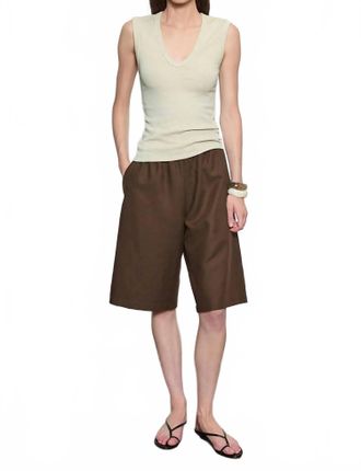 Enza Costa Textured Rib Sleeveless Tank Top In Beach Glass
