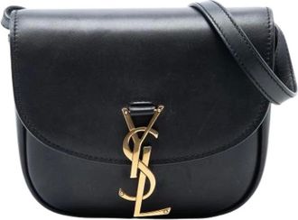 Saint Laurent Pre-owned Cross Body Bags, female, Black, Size: ONE SIZE Pre-owned Leather Shoulder Bag