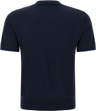 Tory Burch Argyle Knit Sweater - Navy