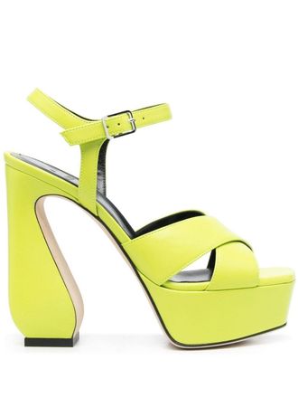 Sergio Rossi Leather Heel Sandals