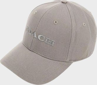 Coach Womens Coach Logo Embroidered Baseball Cap Charcoal - Grey - Size: O/S