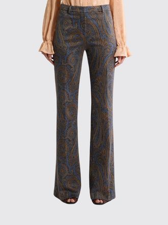 Etro Pants Woman color Gnawed Blue