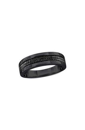 Delmar Mens Black Diamond Band Ring - 0.10ct. at Nordstrom Rack, Size 11