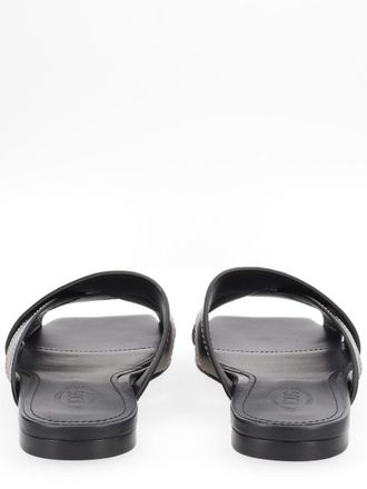 Tod's Cross-Strap Calfskin Sandal - Black