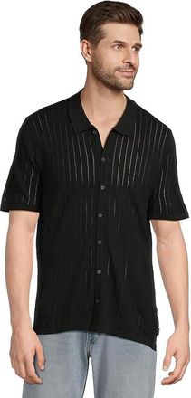 John Varvatos Moore Shirt Y2525F25 Mens Clothing Black : SM, Cotton