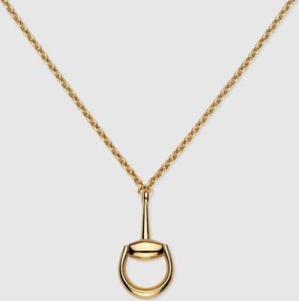 Gucci Horsebit 18k Long Chain Necklace, Yellow Gold, Yellow Gold