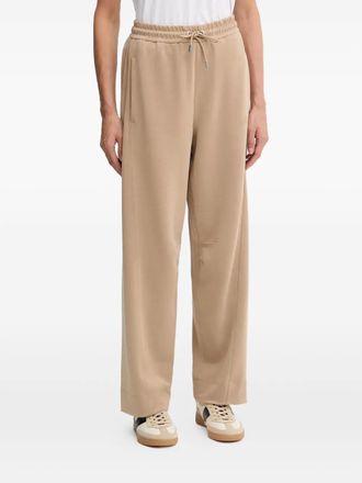 BOSS drawstring-detail track pants - women - Modal/Polyester/Elastane/Cotton - M - Neutrals