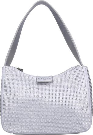 Ga&euml;lle Paris Tas van stof en strass - Dames - Schoudertassen - Grijs - ONE Size - Leer - Tassen