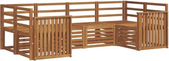 vidaXL Conjunto De Sof&aacute;s De Exterior 6 Uds. Natural Vidaxl