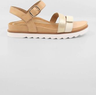 Aetrex Womens Cass Arch Support Sandals In Champagne Multi