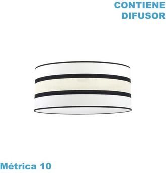 Fabrilamp Pantalla Colgante Karla M10 Blanca/beis 60d Difusor Incluido