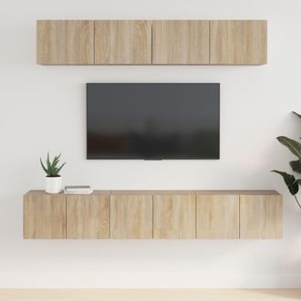 vidaXL Vidaxl - Set De Muebles Para Tv 5 Pzas Madera Contrachapada Roble Sonoma