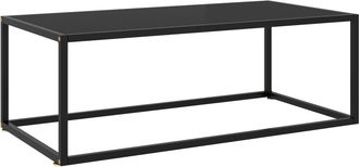 vidaXL Vidaxl - Mesa De Centro Negra Con Vidrio Negro 100x50x35 Cm