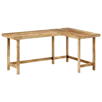 Berkfield Home Desk 165x110x75 cm Solid Wood Mango in Brown | Size: 165 x 110 x 75 cm