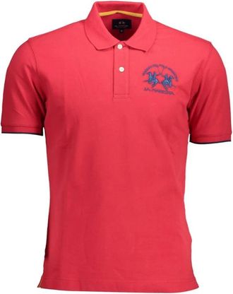 La Martina Polo Shirt met Korte Mouwen - Heren - Polos - Rood - 2XL - Katoen - Tops