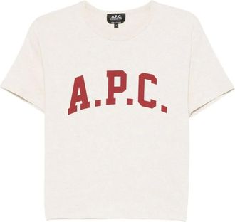A.P.C. T-shirt con logo - Toni neutri