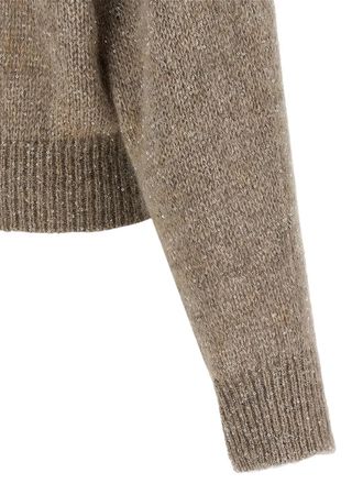 Brunello Cucinelli Sequin-Embellished Sweater - Beige