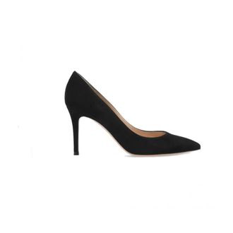 Gianvito Rossi Pumps, female, Black, 6 UK, Black Silk and Leather Heeled Shoes