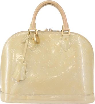 Louis Vuitton Alma Handbag Monogram Vernis Pink Patent_Leather Handbag (Pre-Owned)
